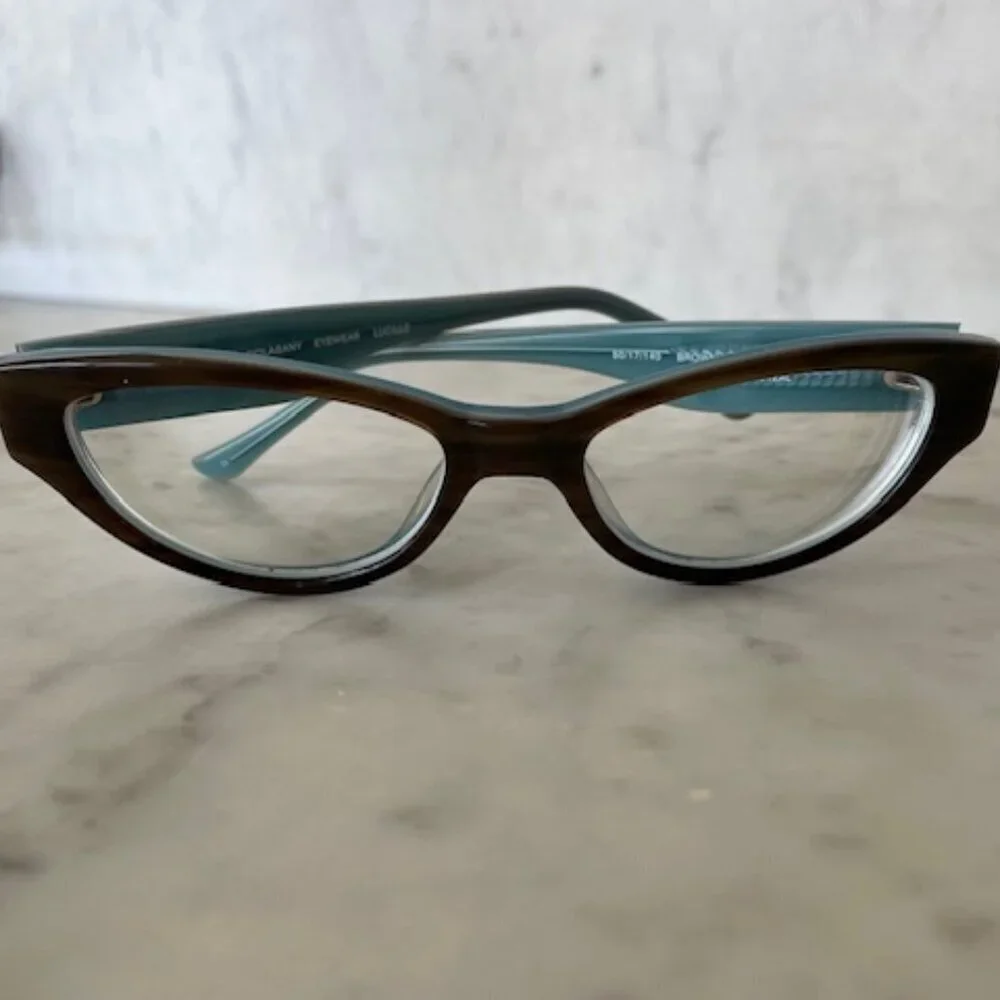 DOLABANY Lucille Glasses Brown Streak Teal 50/17/140